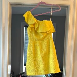 Lilly Pulitzer Yellow One-Shoulder Sundress Cocktail